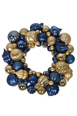 wianek bożonarodzeniowy Bombki Blueberry Gold, śr.49.5cm