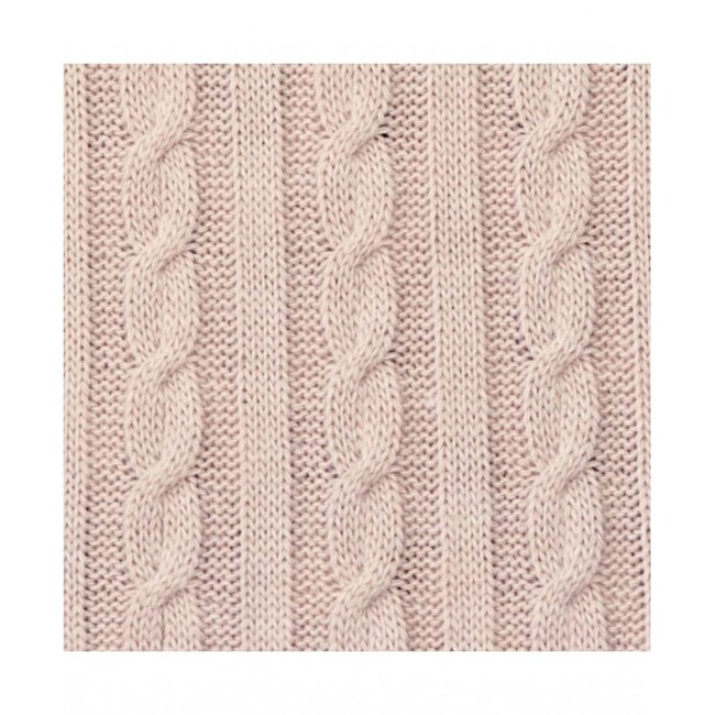 Knitted, wełniana poszewka na poduszkę, pudrowy róż, wym.45x45cm