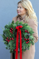 Wigilijna Piosenka, zimowy wianek z jagodami