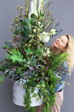 Geroya, zielona kompozycja z trawami do twojej donicy, wym.143x70cm 