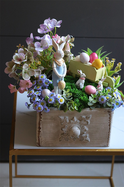 Rabbits in the Garden, dekoracja wielkanocna w szufladzie