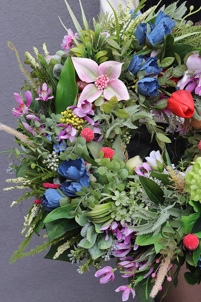 Unikata, kolorowy wianek dekoracyjny