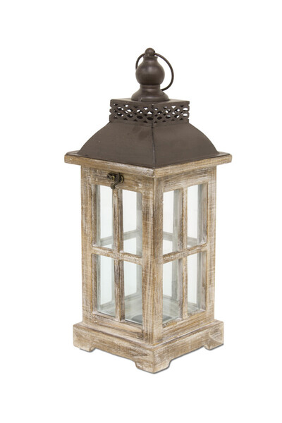  Andalouse Light, drewniany lampion / latarenka, wym.45x15.5x15.5cm
