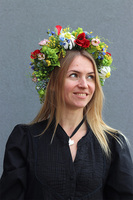 barwny wianek na głowę Dożynki, rozmiar uniwersalny