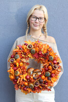 Jesienny Las, jesienny wianek z kasztanami