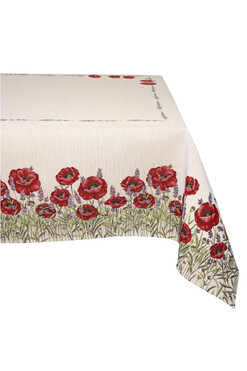 Maki i Lawenda, obrus gobelinowy, 180x140cm