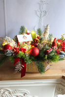 Bellista, świąteczny stroik LED z domkiem