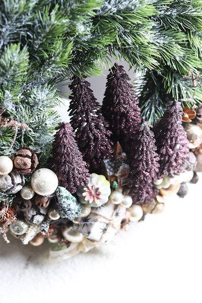 Brokatowy Las, wianek świąteczny