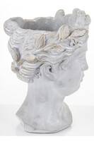 cementowa osłonka / donica, Kobieta K, wym.27x17,5x19cm