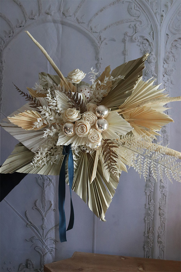 Deluxe Silver Boho, dekoracja świąteczna z suszu na florecie