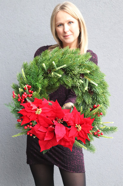 Gwiazda Betlejemska Hilton 2, świąteczny wianek dekoracyjny