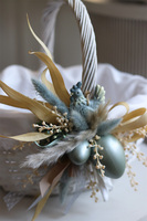 Grey Simple, dekorowany koszyczek wielkanocny