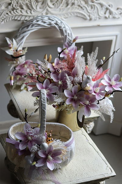 Magnoliowy Ogród, dekorowany koszyczek wielkanocny