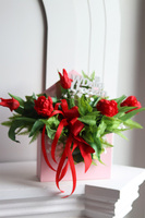 Koperto Birthday, koperta kompozycja flowerbox