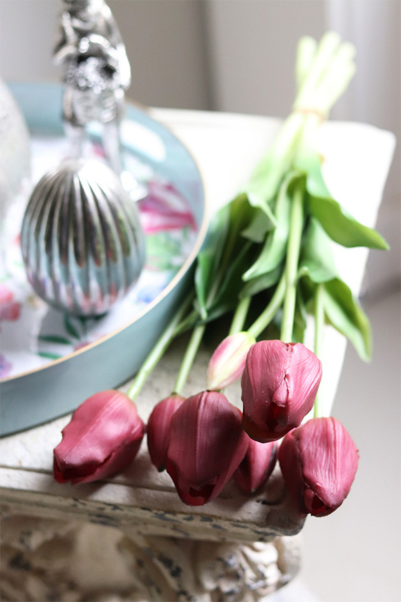 bukiet tulipanów gumowych Jasny Bordo