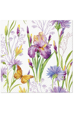Irysy, serwetki papierowe z nadrukiem, kpl.20szt