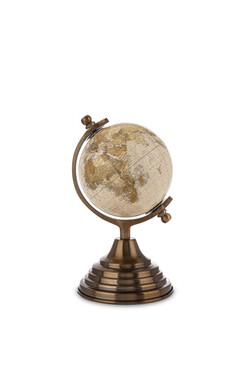 Brass World, elegancki globus, wym.19x11cm