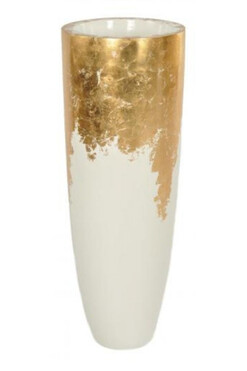 Gold&White, donica cygaro biało złota, wym.115x40x40cm