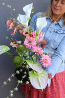 Loreta, nowoczesny komplet dekoracji nagrobnych, kompozycja & bukie