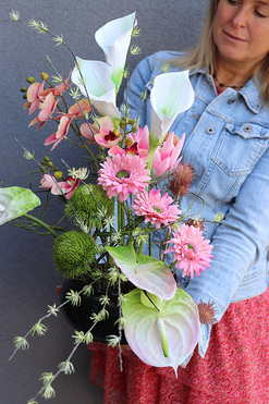 Loreta, nowoczesny dekoracja nagrobna w misie, wym.60x30x45cm