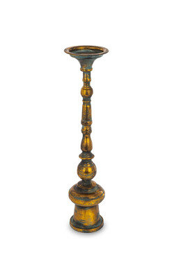 History G, świecznik metalowy patynowany, wys.51cm