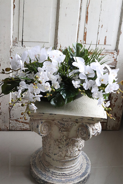 Dekoriato Laos, kompozycja z orchideą w czarnej misie, wym.26x67cm 