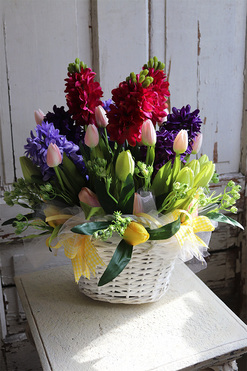 Hiacyntha Refilia, kosz pełen kwiatów, wys.46cm 