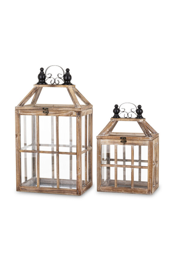 Colette drewniany lampion latarenka