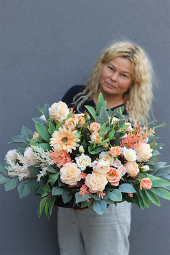 Morelli, komplet dekoracji nagrobnych, kompozycja + bukiet