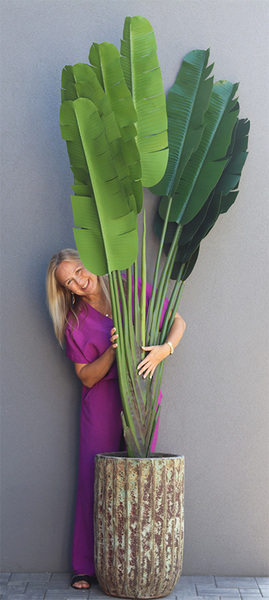 Bananowiec Grande Hilton, sztuczna roślina w donicy, wys.250cm