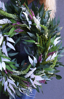 Wrzosy na Jesień, bogaty wianek z wrzosem