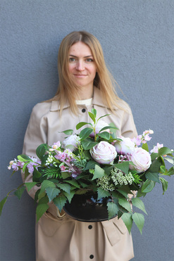 Pudretta, kompozycja nagrobna w misie, wym.36x80cm