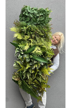 Green Wall, dekoracja jednostronna ze sztucznych roślin, wym.1mkw