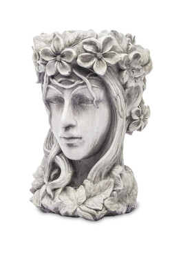 cementowa osłonka / donica, Kobieta M, wym.38x23x25cm