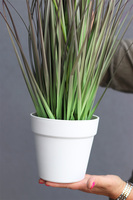 Macadamia L, sztuczna trawa kwitnąca w doniczce