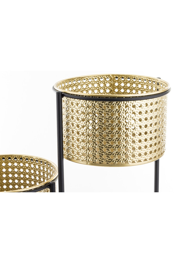 Ordo ażurowy kwietnik na trzy osłonki złoty	