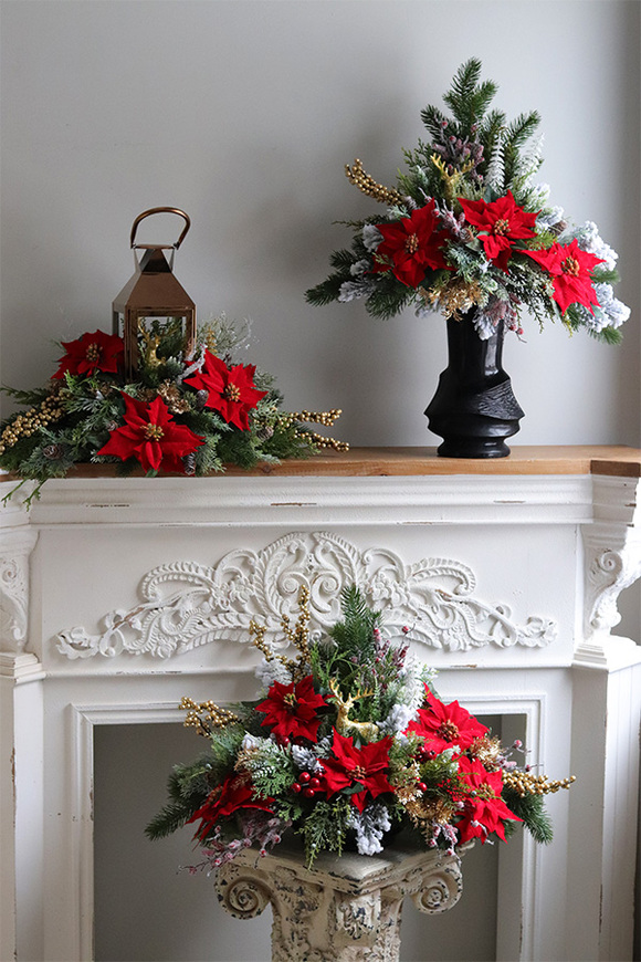 Angelo Floresa Red Winter, drewniany lampion nagrobny