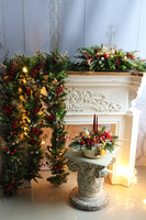 Red&Gold Xmas, adwentowy stroik świąteczny LED