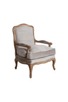 Classic, fotel duży uszak szare obicie