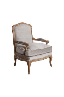 Classic, fotel duży uszak szare obicie, wym.95,5x72x69cm