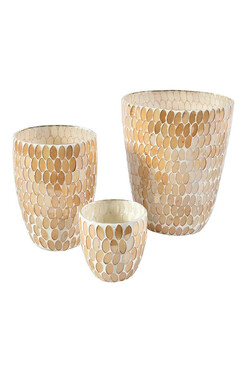 OD RĘKI Spring, lampion szklany 7B (średni), wym.17x12cm