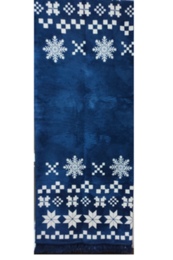 Merry Christmas Blue, świąteczny koc / pled, wym.150x200cm