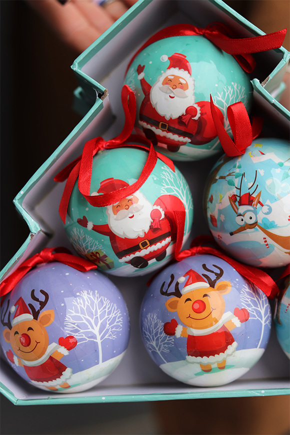 bombki dekoracyjne w pudełku prezentowym, Scandi Choinka