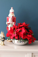 Gwiazda Betlejemska Pompadour, wysokiej jakości sztuczna roślina