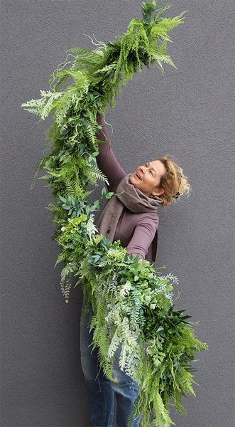 Veronea, girlanda z zielonych zwisających pędów, dł.100cm