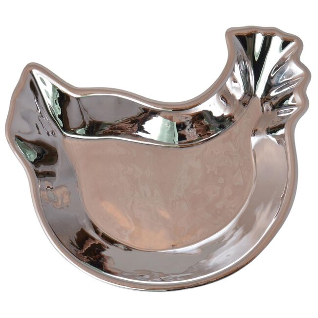 Easter Glamour, talerz wielkanocny, kura srebrna