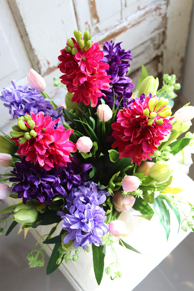 Hiacyntha Refilia, kosz pełen kwiatów, wys.46cm 