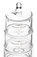 Maison Royale A, bomboniera szklana, komplet trzech pojemników