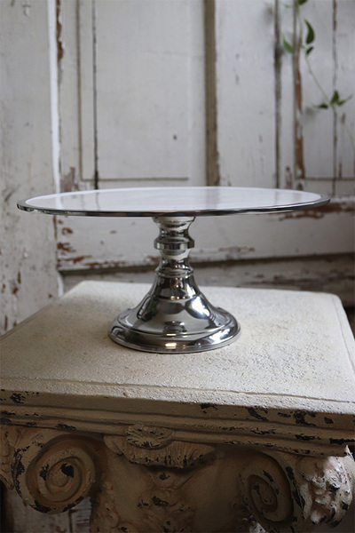 patera Glamour ze srebrnym rantem, śr.30cm