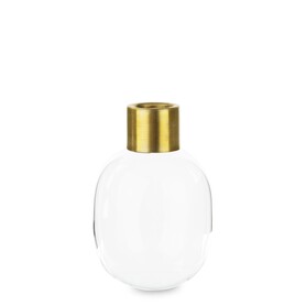 wazon szklany Burano Gold, wym.11.5x7.5x7.5cm